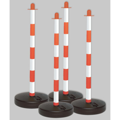 POSTE SINALIZAÇÃO BRANCO/VERMELHO